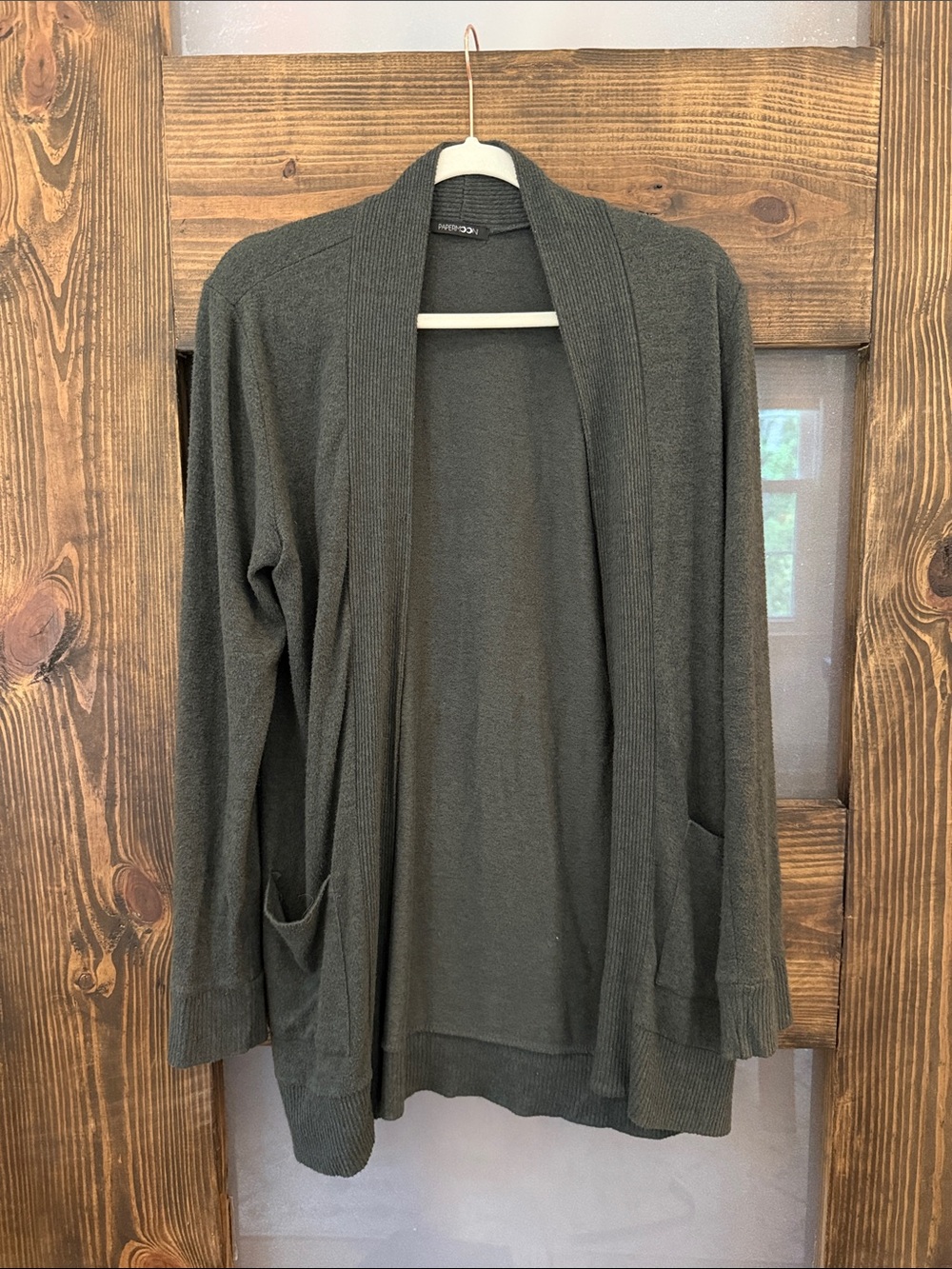 Open-Front Olive Women's Cardigan Sweater